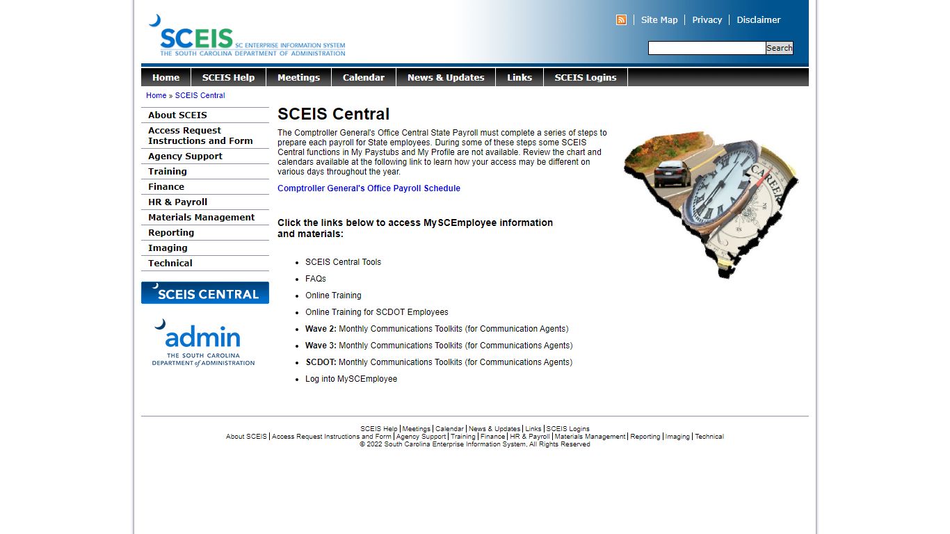 SCEIS Central » South Carolina Enterprise Information System